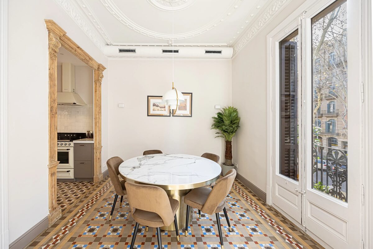 A Renovated Modernist Apartment in Barcelona 7 dining area barcelona apartment nordroom