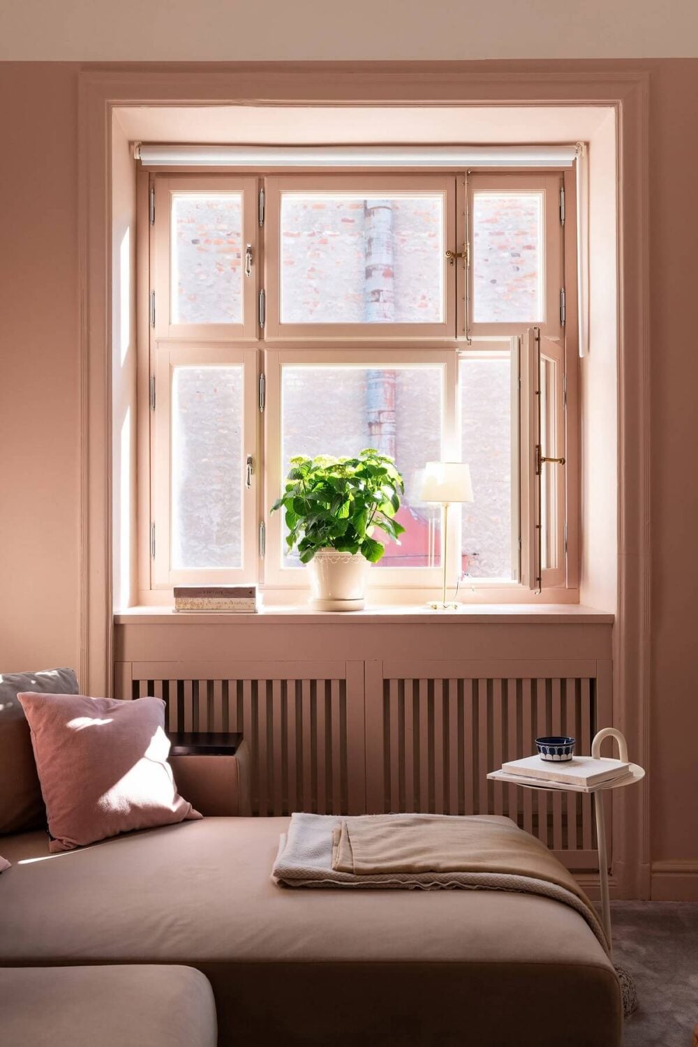 An Elegant Turn-of-the-Century Apartment in Stockholm 19 dusty pink sitting room nordroom