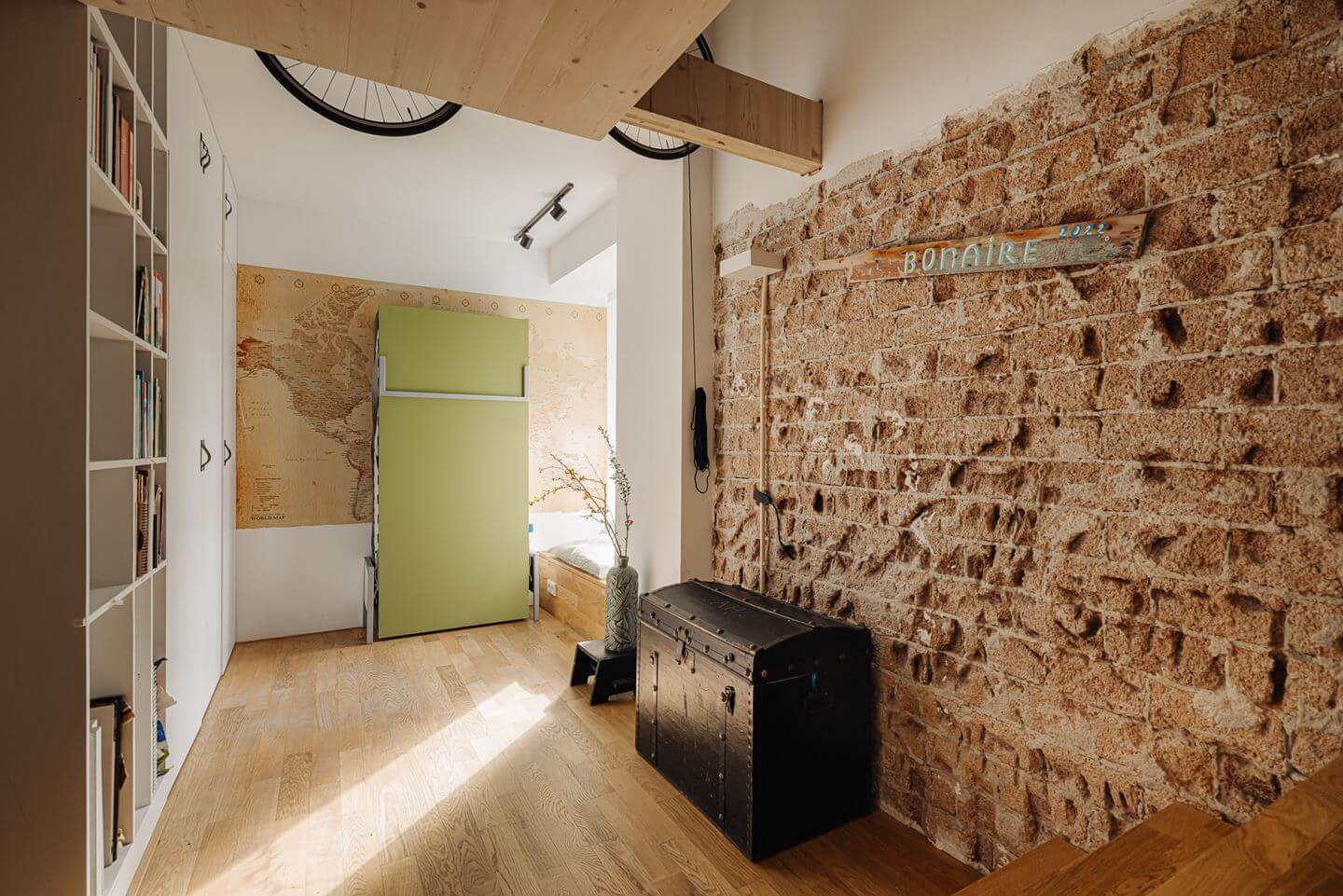 A Modern Loft-Style School Conversion in Amsterdam 10 exposed brick