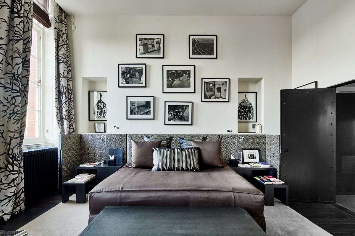 A Monochrome London Loft Filled with Art 21 gray bedroom monochrome loft apartment london nordroom