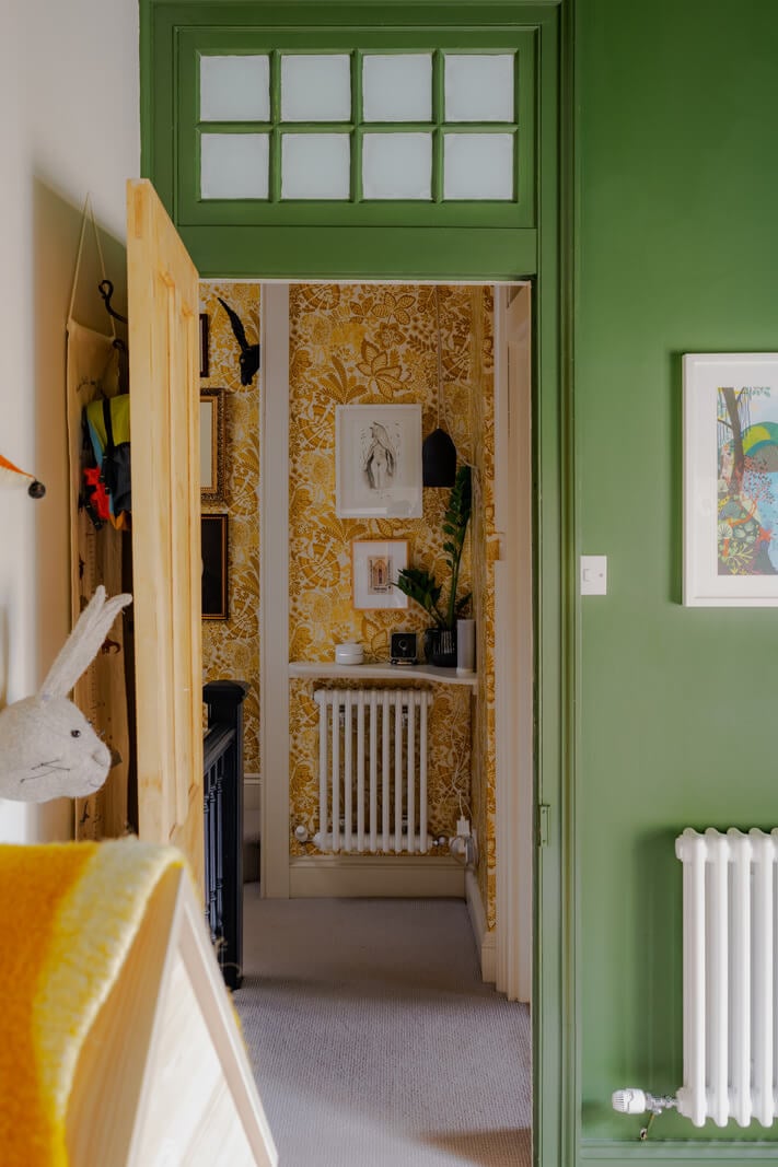A Rich Color Palette in a Historic English Home 18 green bedroom wall