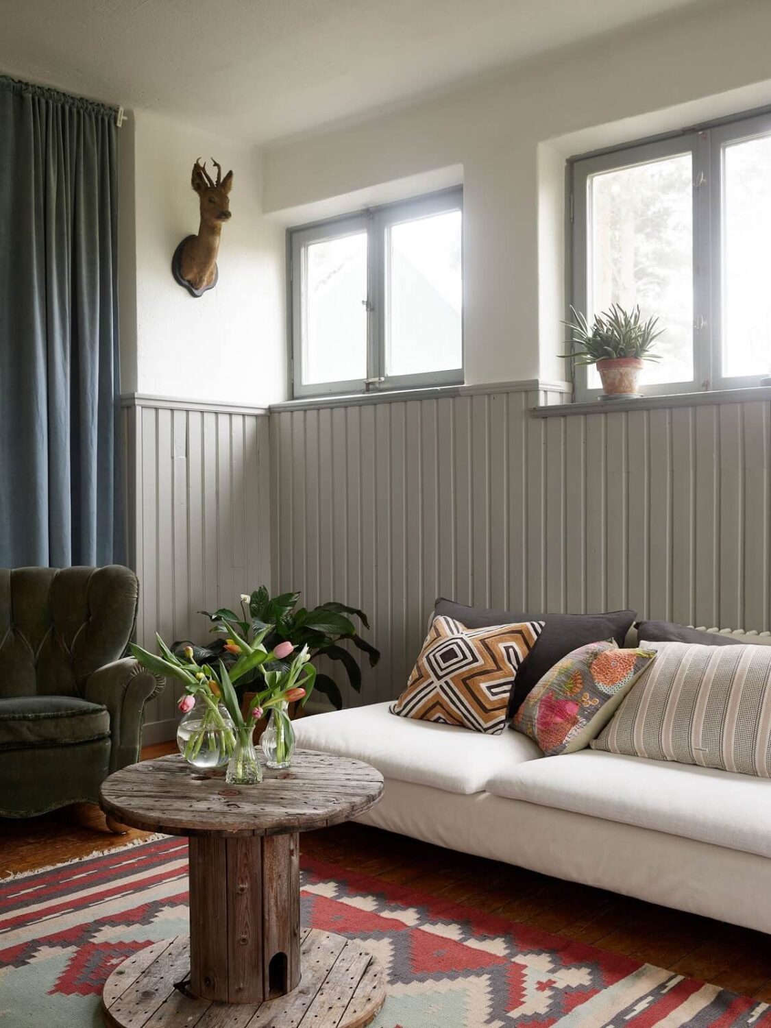 A Charming School Conversion in Sweden 27 guest room in basement