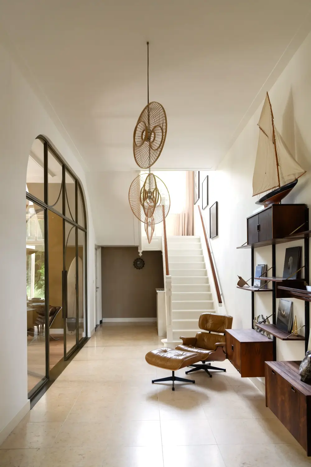 A Warm Atmosphere in a Historic Dutch Villa 7 hall-industrial-glass-doors-historic-villa-netherlands