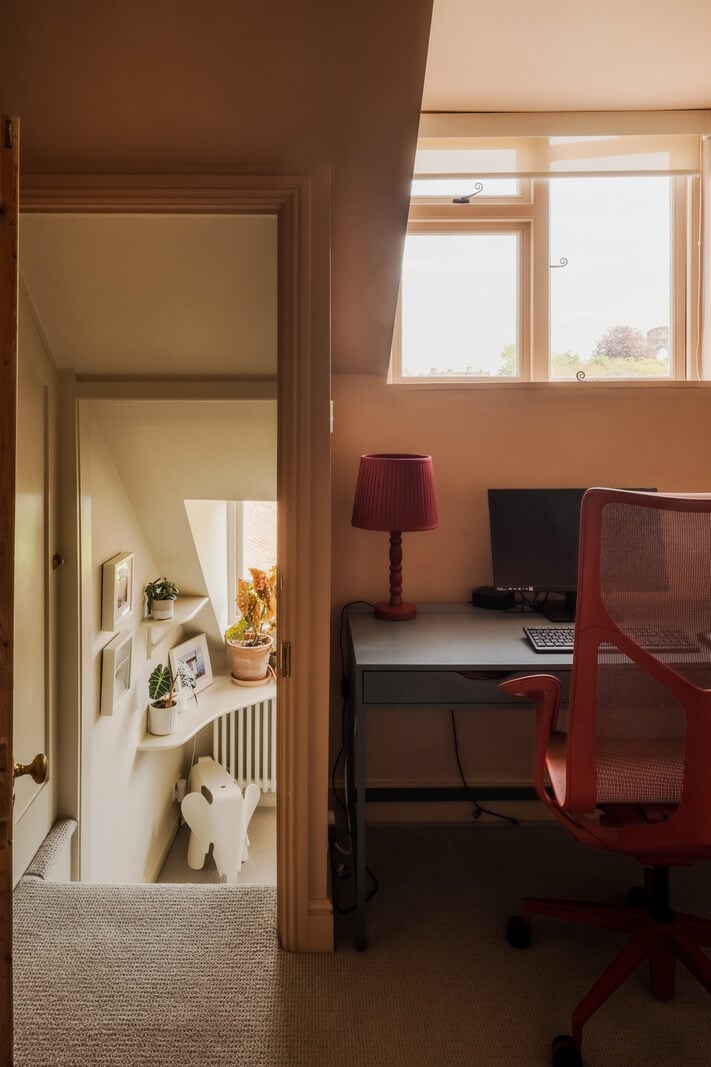 A Rich Color Palette in a Historic English Home 22 home office