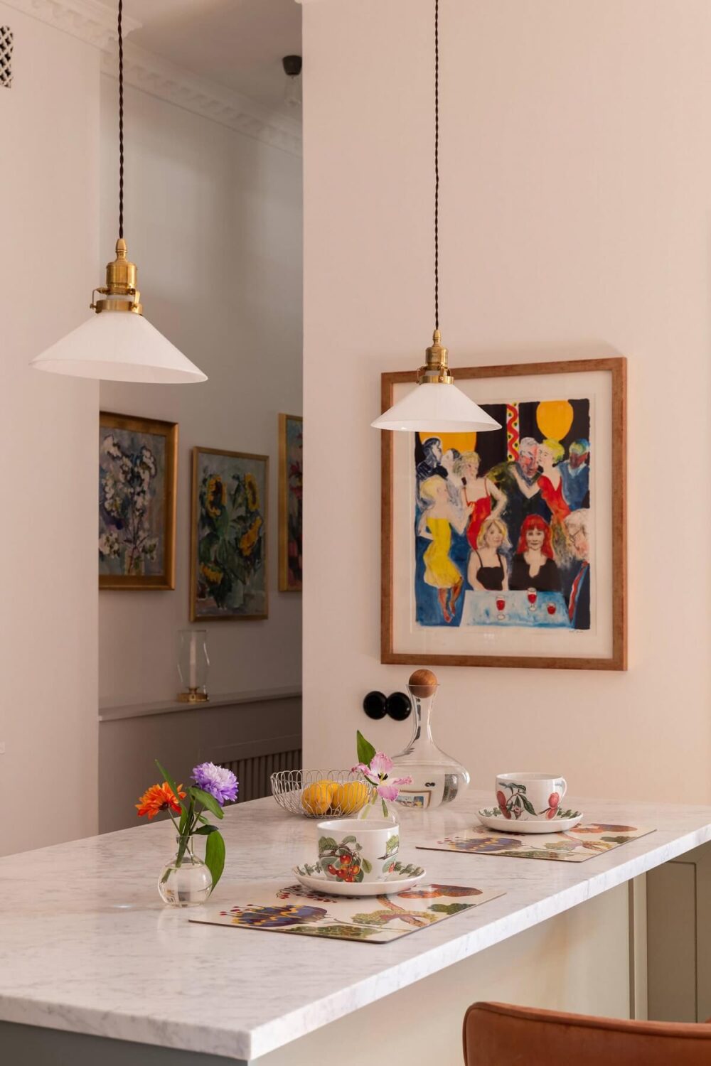 An Elegant Turn-of-the-Century Apartment in Stockholm 5 kitchen island