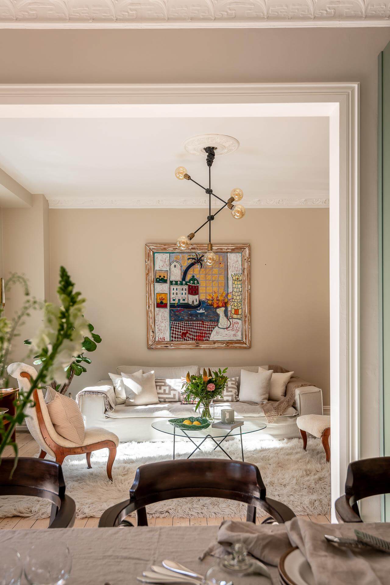 light scandi living room