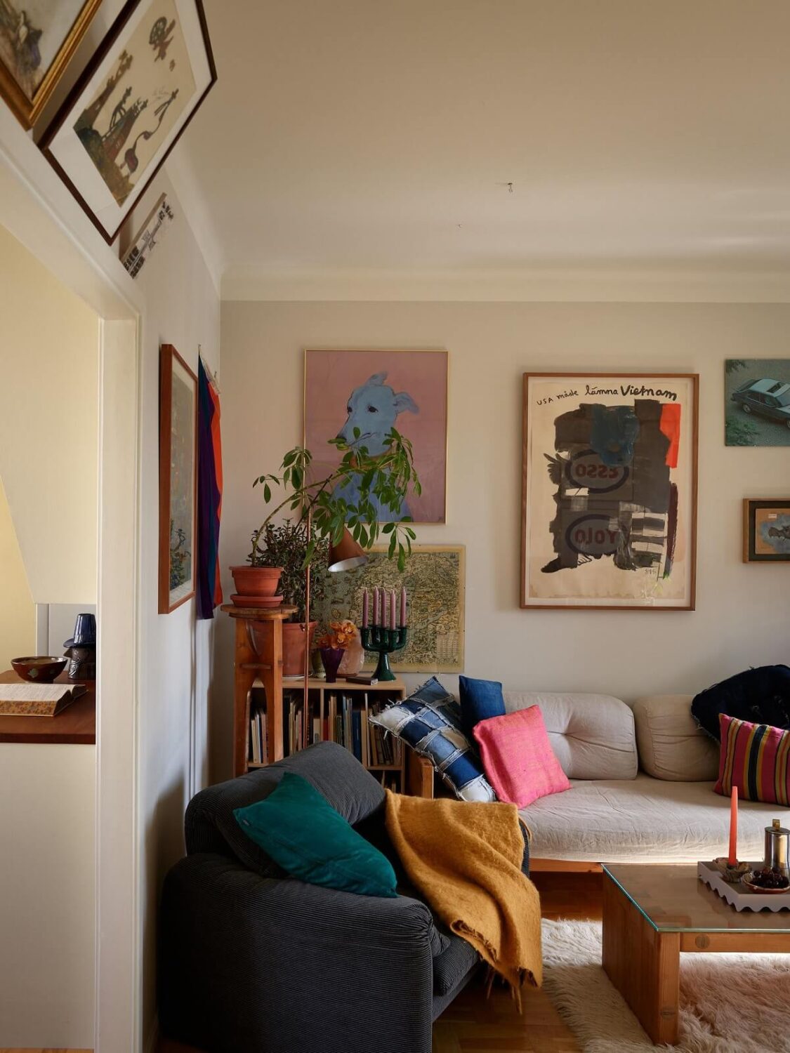 A Swedish Apartment with a Restored Original Kitchen 3 living room