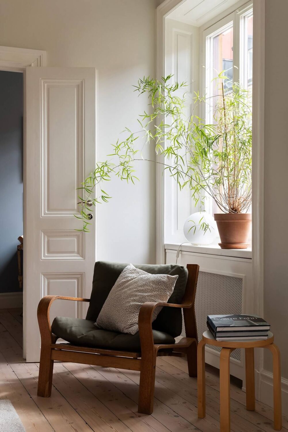 Light Rooms in a Renovated Historic Apartment in Stockholm 4 living room accent chair