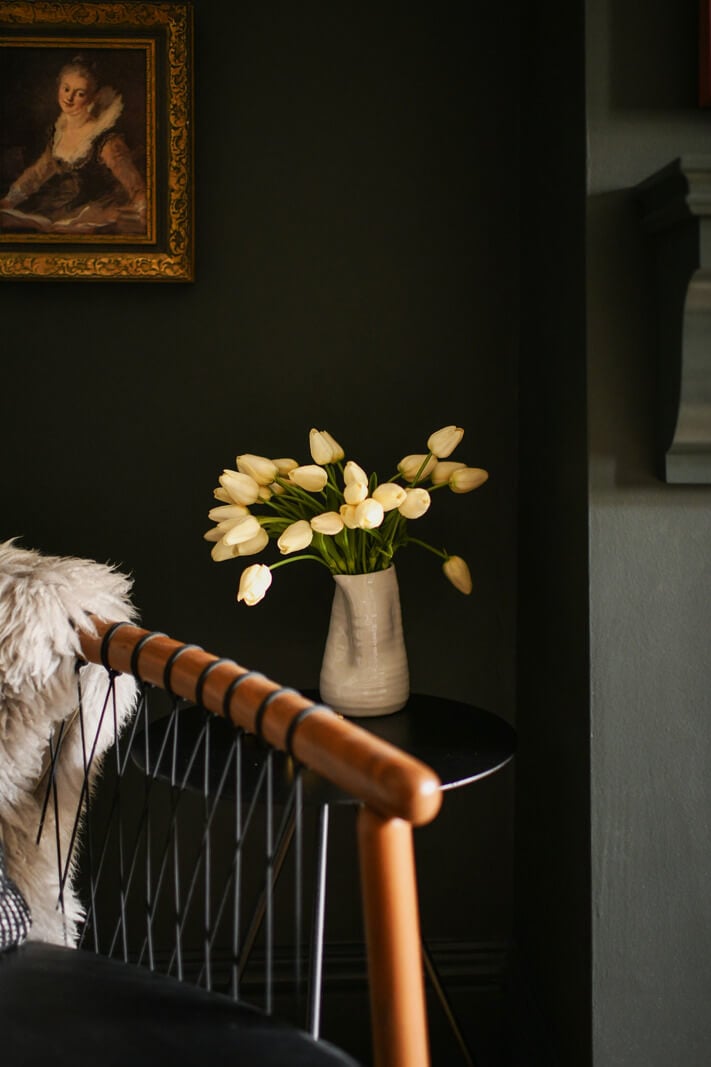A Rich Color Palette in a Historic English Home 11 living room detail