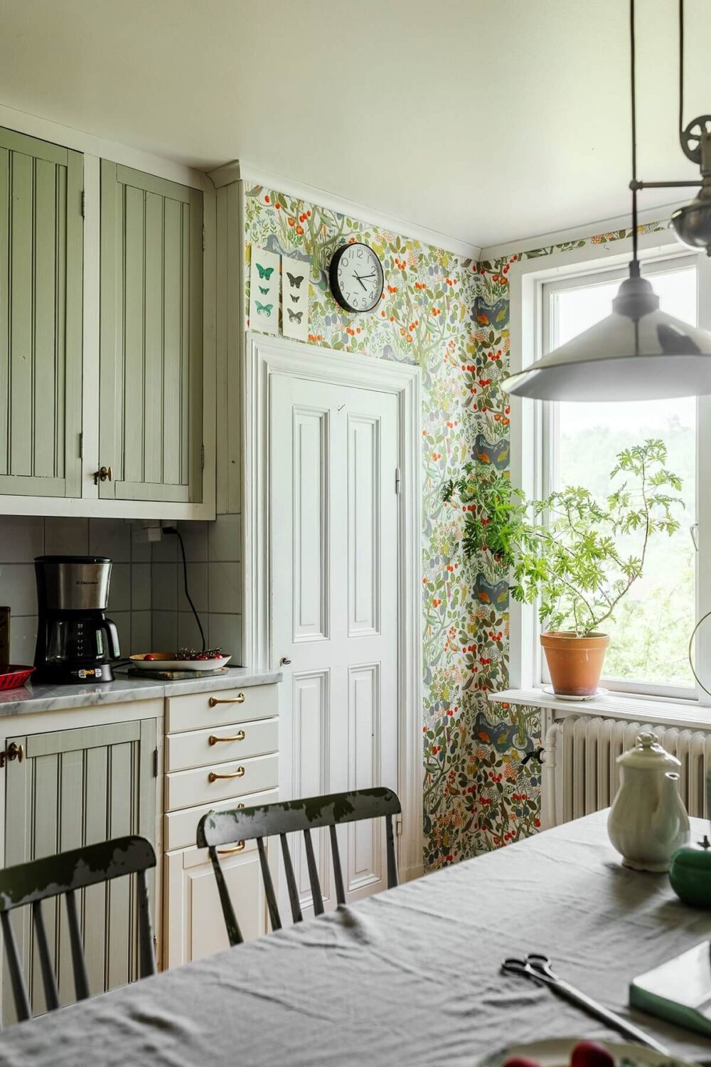 A Historic Swedish Country House with a Beautiful Garden 12 mint green kitchen cabinets
