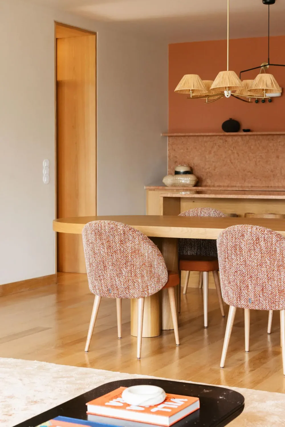 Color Touches in a Design Apartment in a Historic Villa 6 modern kitchen with dining table nordroom
