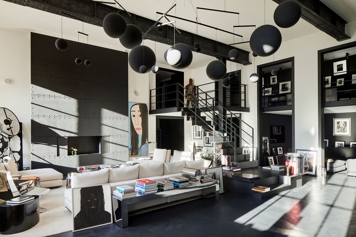A Monochrome London Loft Filled with Art 1 monochrome loft apartment london nordroom