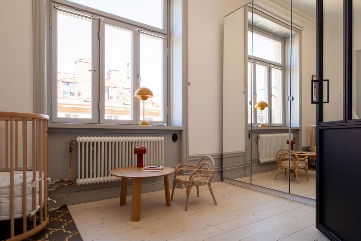A Corner Apartment with an Industrial Style Kitchen 23 nursery