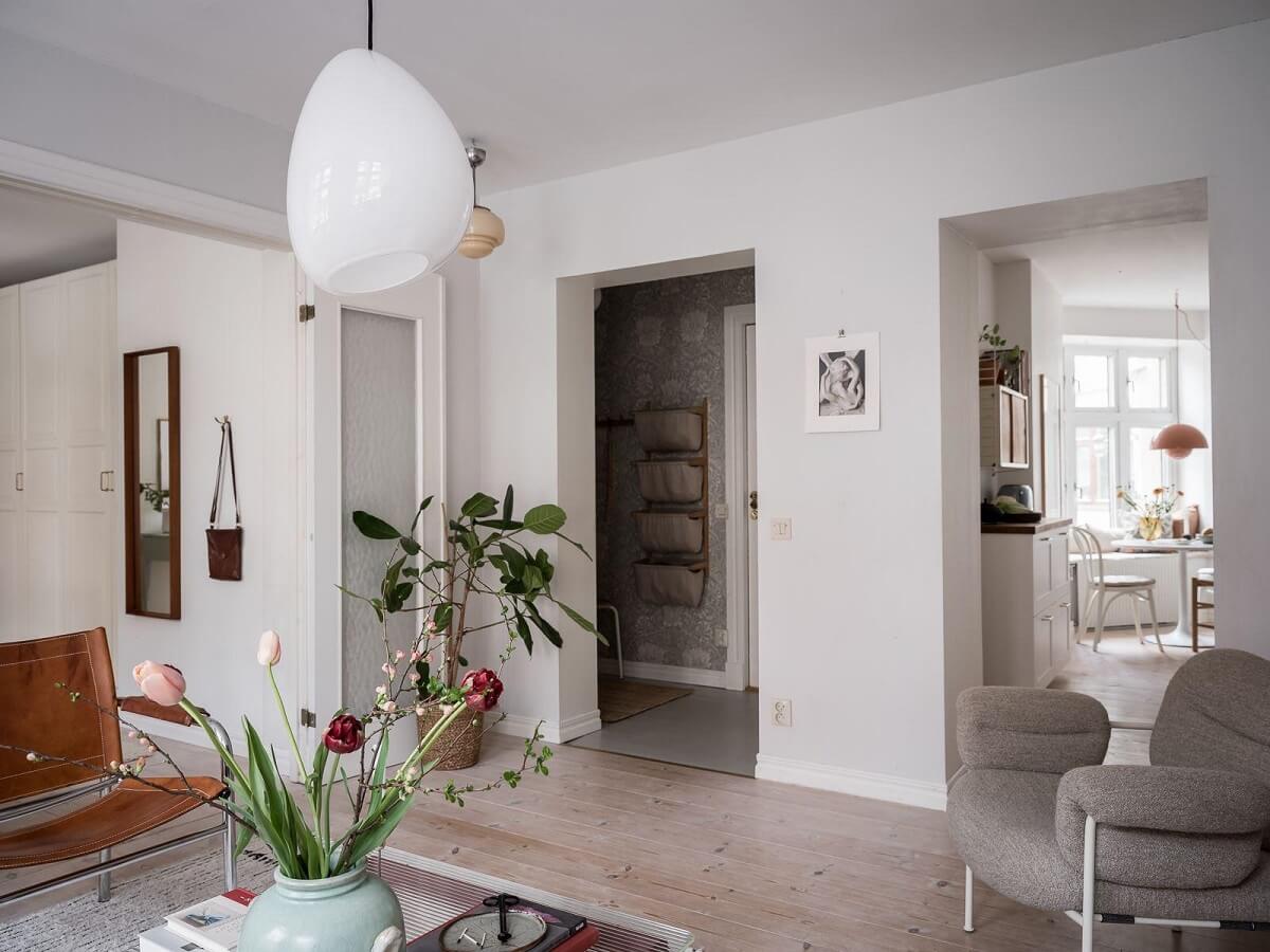 A Light Two Bedroom Apartment in Gothenburg 9 open floorplan