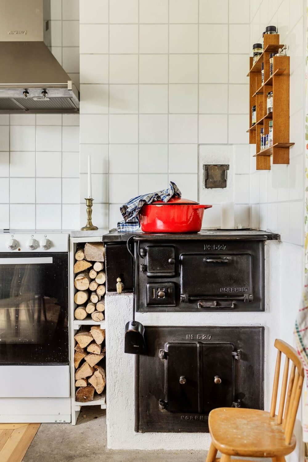 A Historic Swedish Country House with a Beautiful Garden 14 original kitchen stove