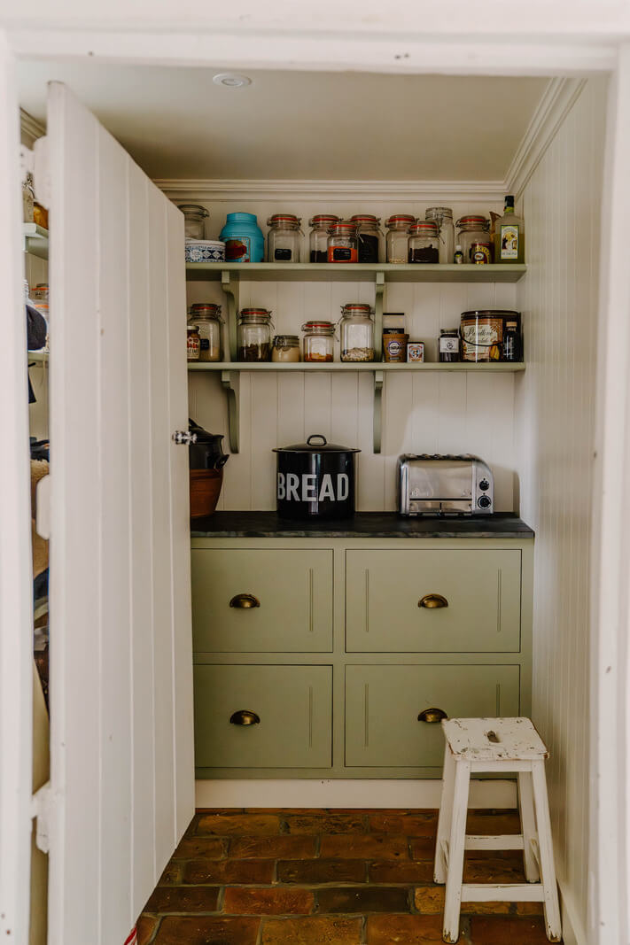 An 18th-Century Historic House with an Amazing Kitchen 7 pantry with stone floor nordroom