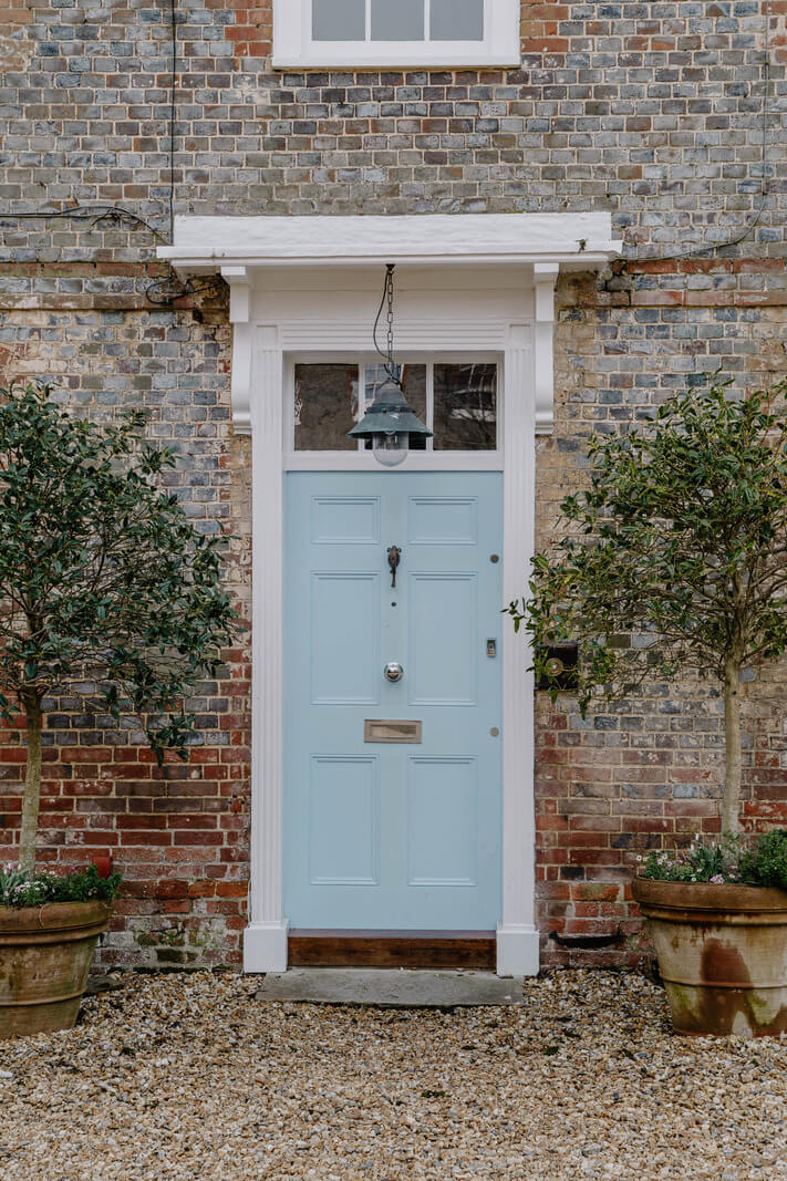 An 18th-Century Historic House with an Amazing Kitchen 31 pastel blue front door nordroom