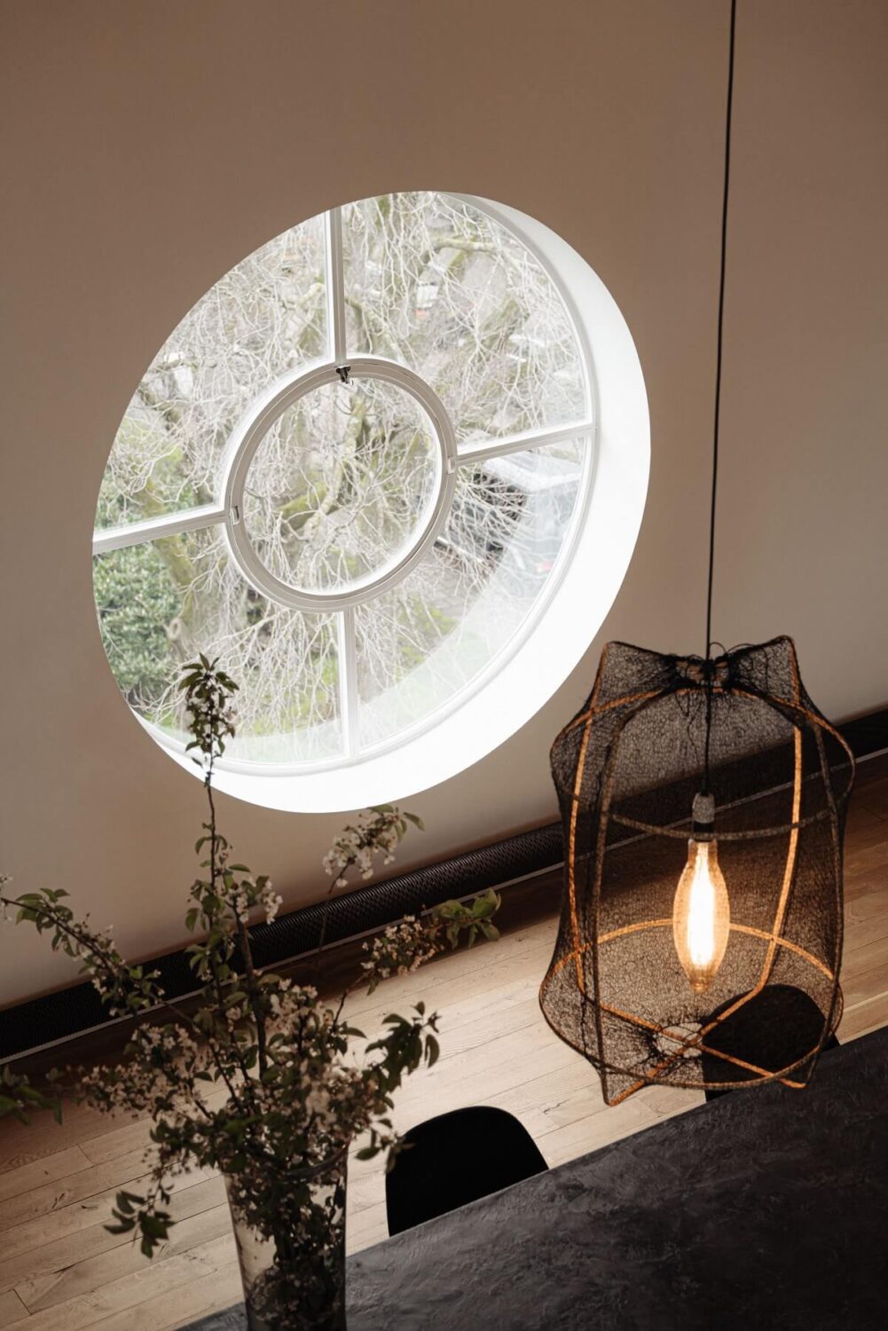 A Luxurious Loft in a Former Amsterdam Church Building 6 round window
