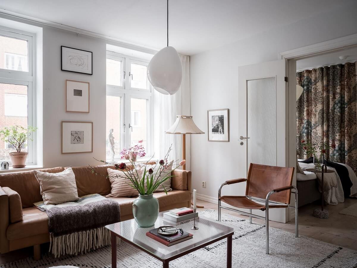 A Light Two Bedroom Apartment in Gothenburg 7 scandi living room