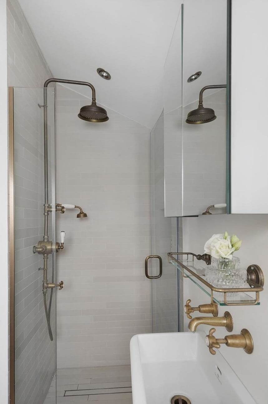 A Victorian House with a Blue deVOL Kitchen 19 small bathroom