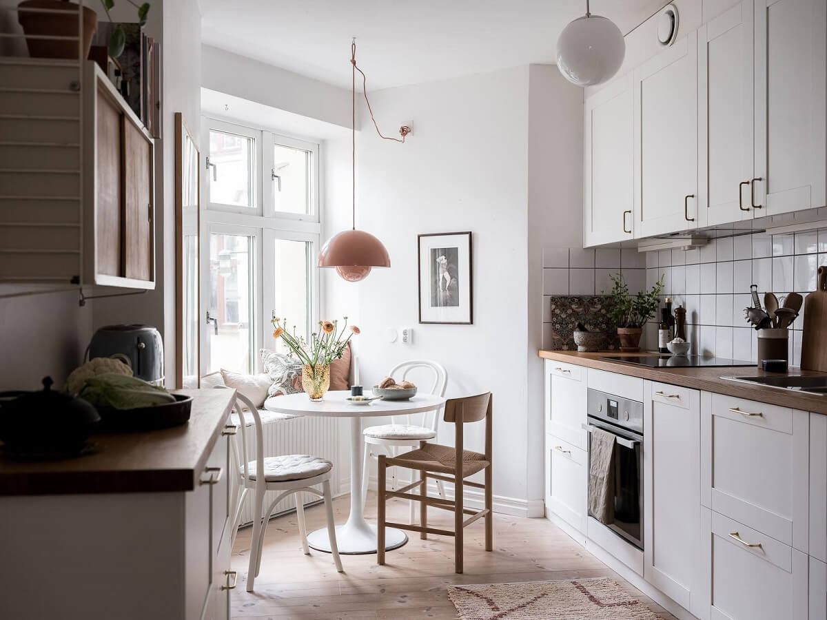 A Light Two Bedroom Apartment in Gothenburg 17 small white round kitchen table