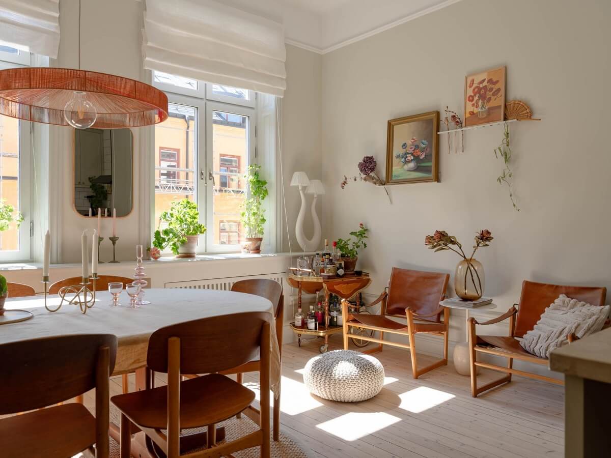 Light and Dark Tones in a Stunning Apartment 20 social kitchen dining living room