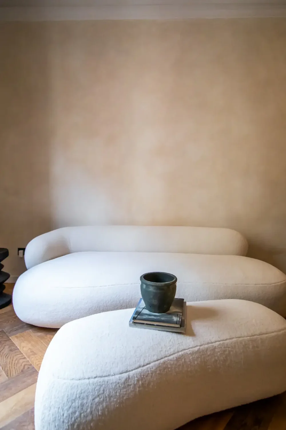 sofa in serene living room