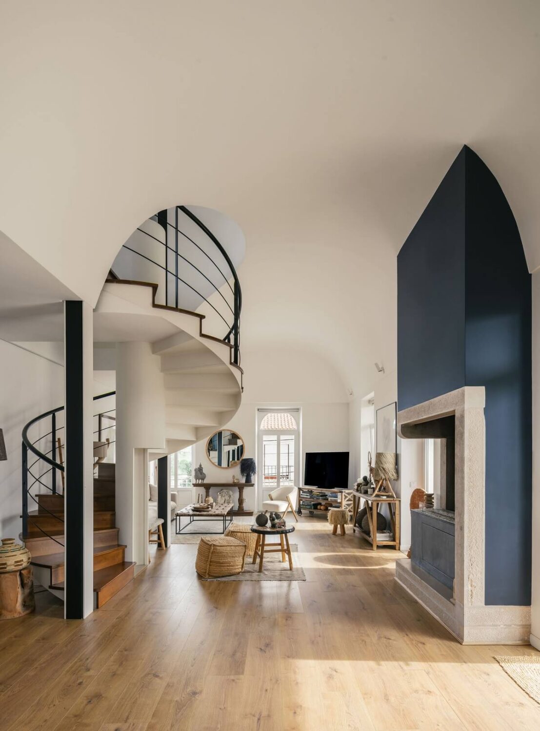 A Beautiful Loft Apartment in Portugal 3 spiral staircase loft portugal nordroom