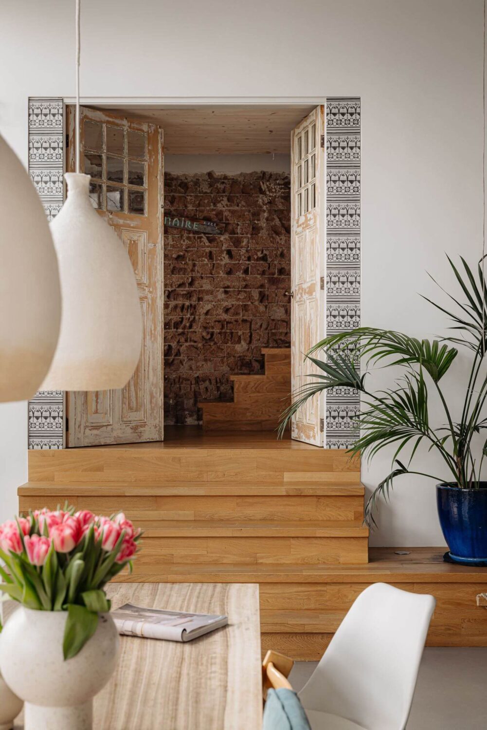 A Modern Loft-Style School Conversion in Amsterdam 9 split level school conversion