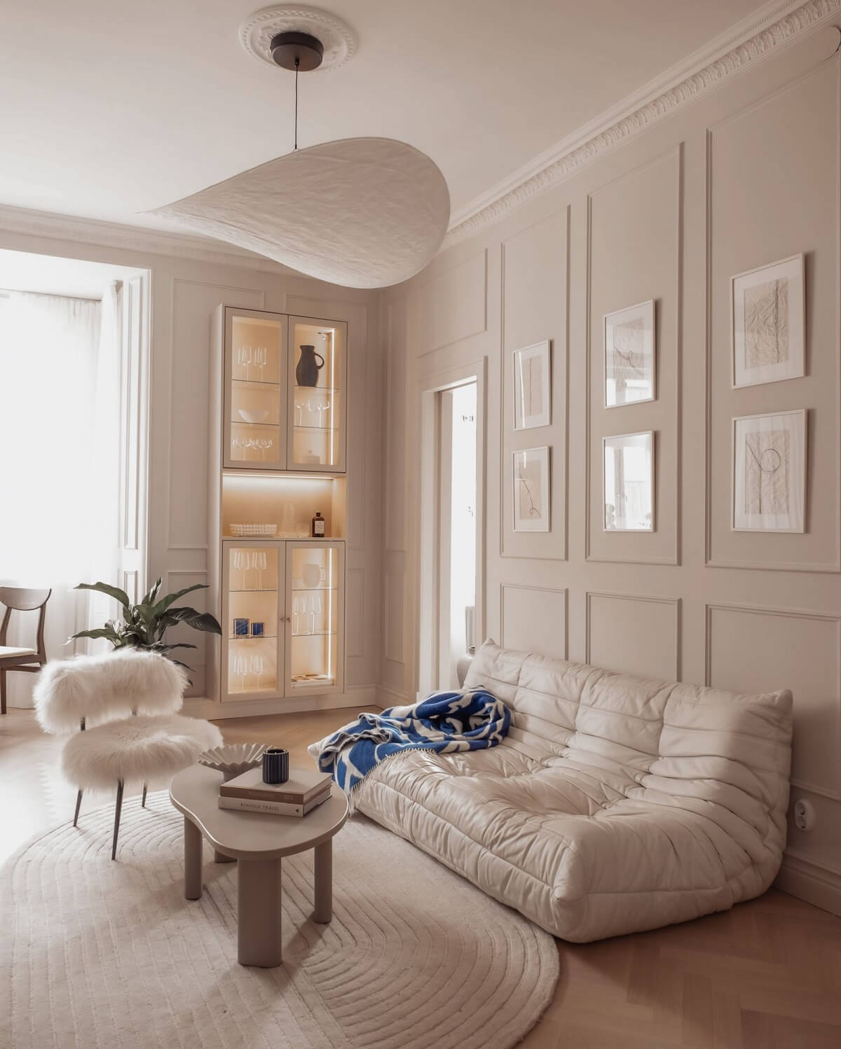 A Serene and Luxurious Apartment in Stockholm 2 togo sofa serene minimalistic living room nordroom