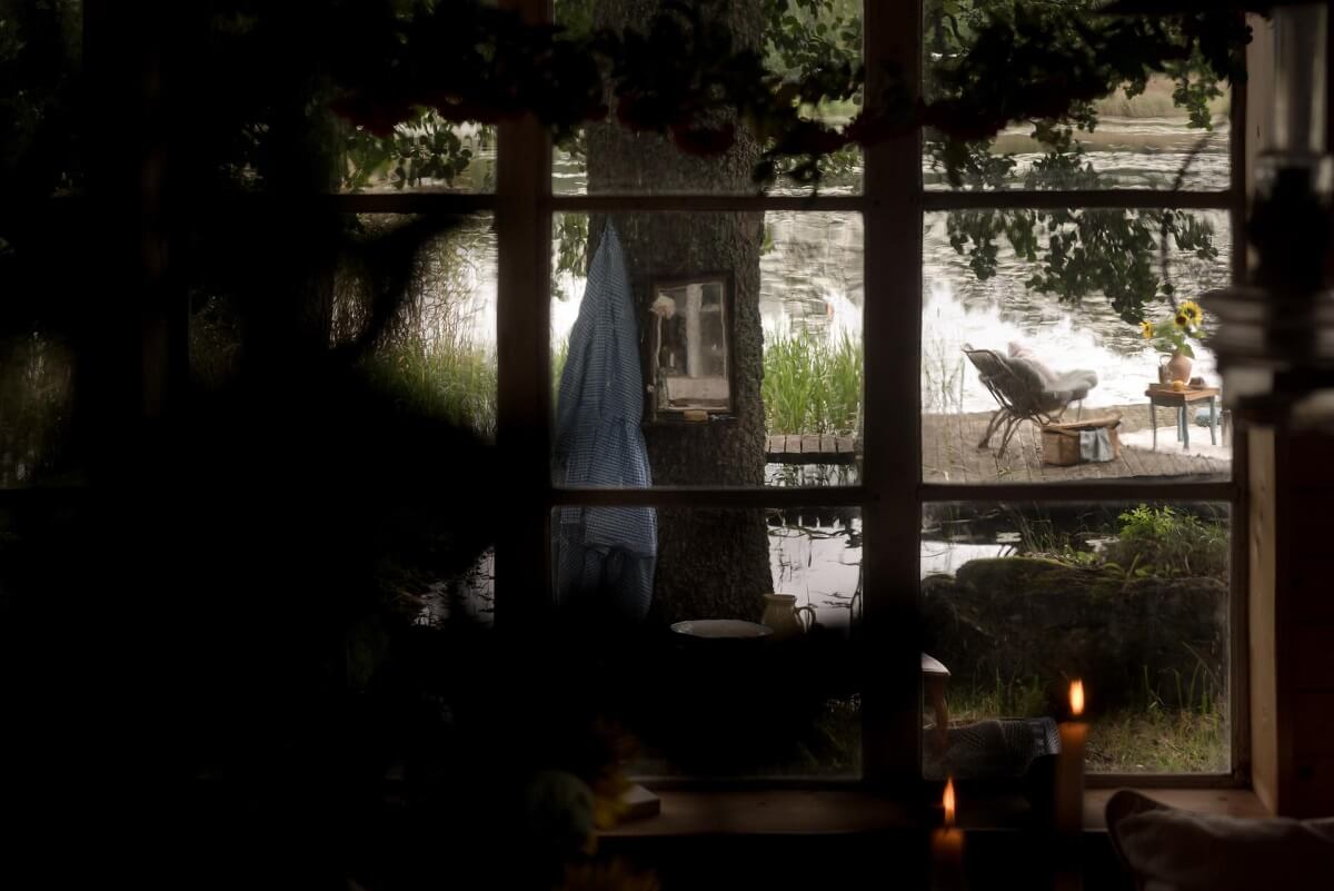 A Traditional Summer House Cabin in Sweden 6 view from window traditional wooden summer cottage sweden nordroom