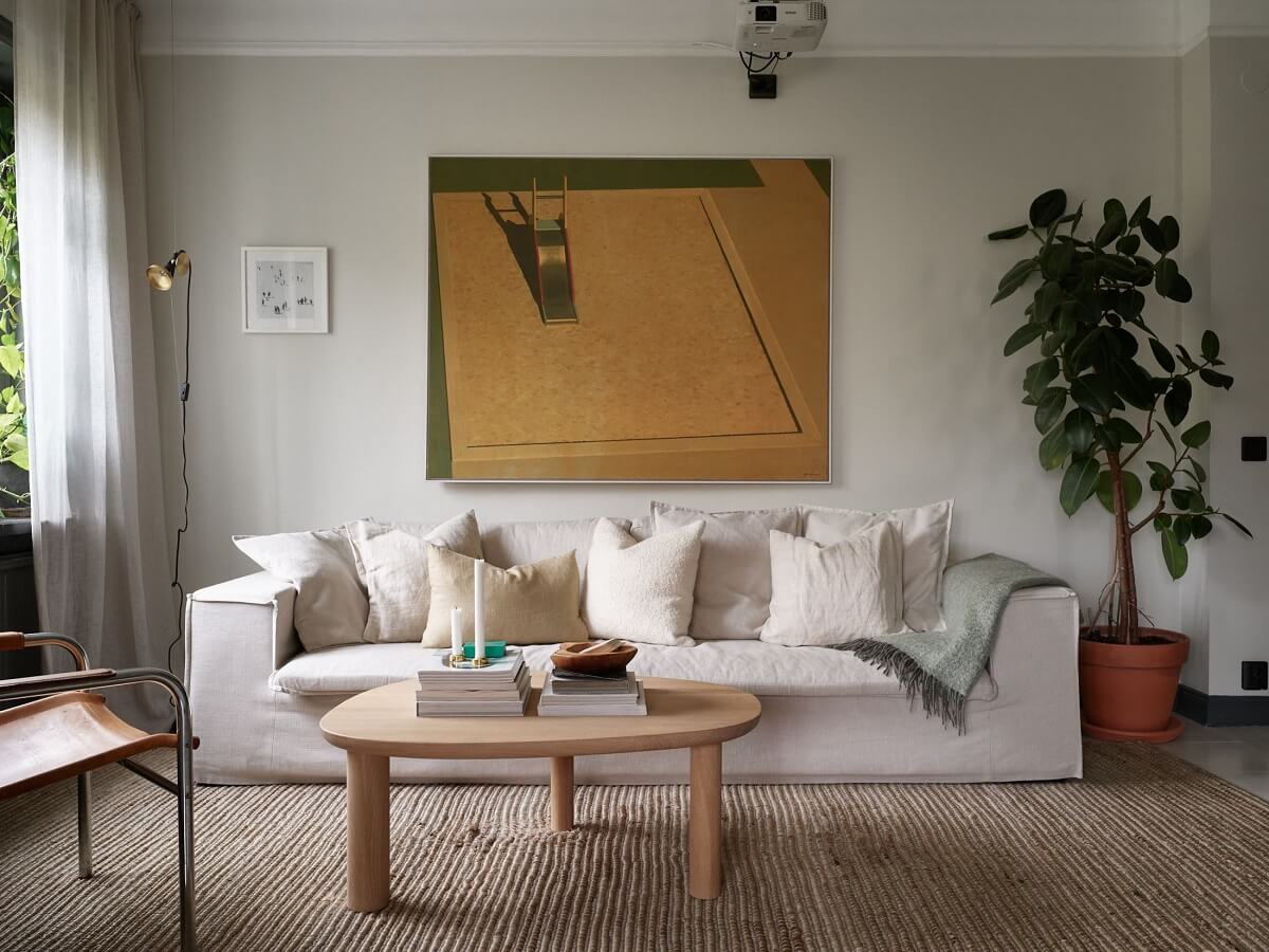 A Stunning Bathroom in a Duplex Apartment in Stockholm 3 white sofa