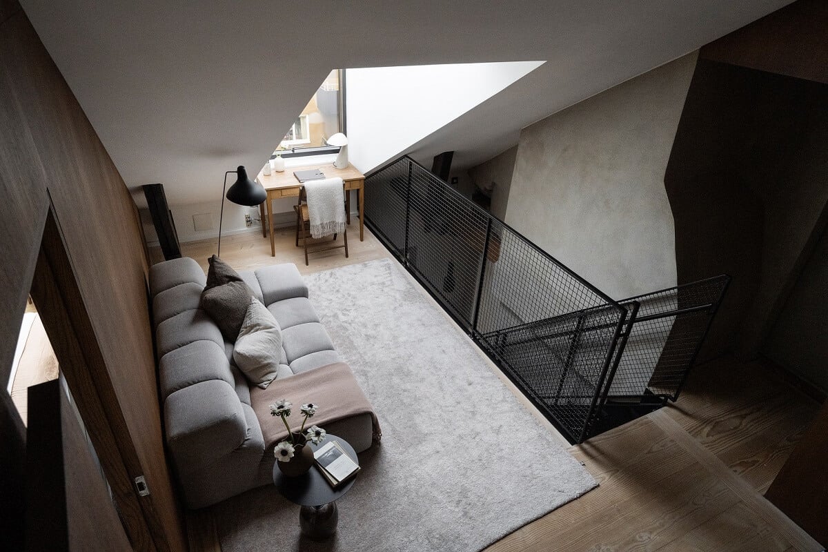 A Stylish Scandinavian Duplex with Custom-Made Cabinets 15 attic living room