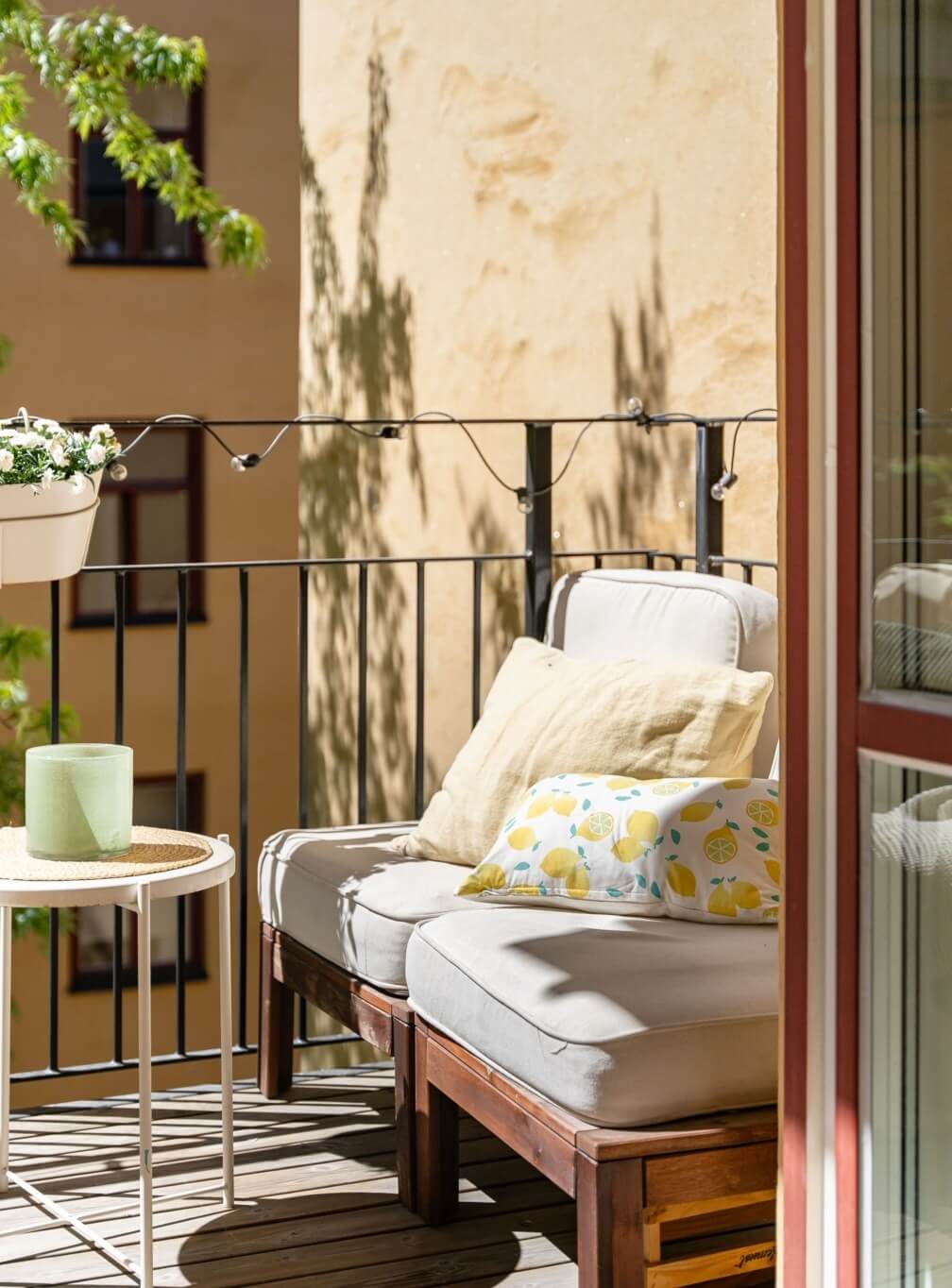 A Small Stockholm Apartment with a Gray Bedroom & Sunny Balcony 15 balcony