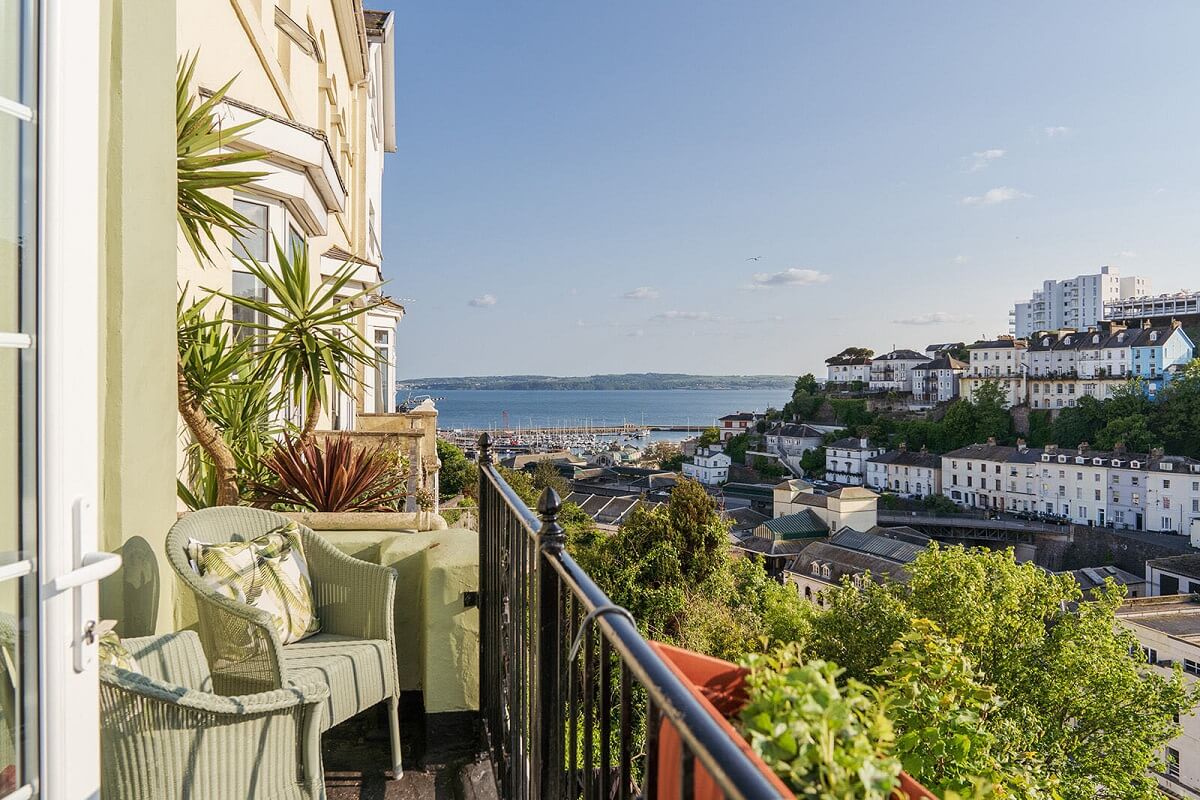 Colorful Interiors and Wallpapers in a Victorian House 18 balcony views