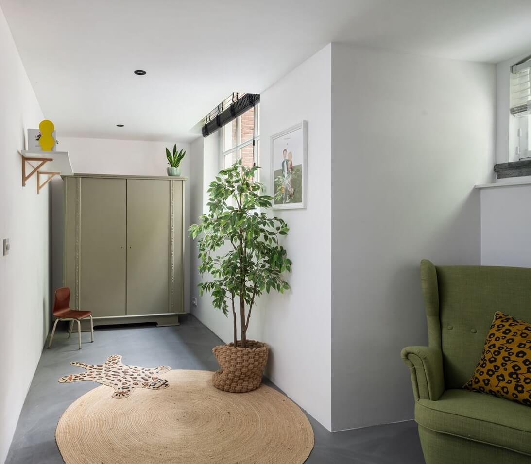 Loft Spaces in a Former School Conversion in Rotterdam 29 green kids bedroom