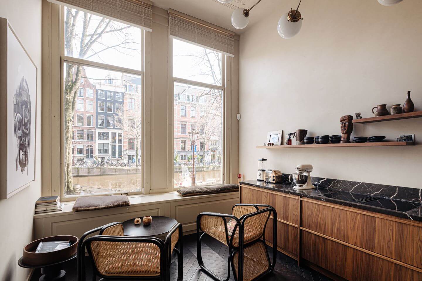 A Luxurious Apartment in an Amsterdam Canal House 9 kitchen with window seat