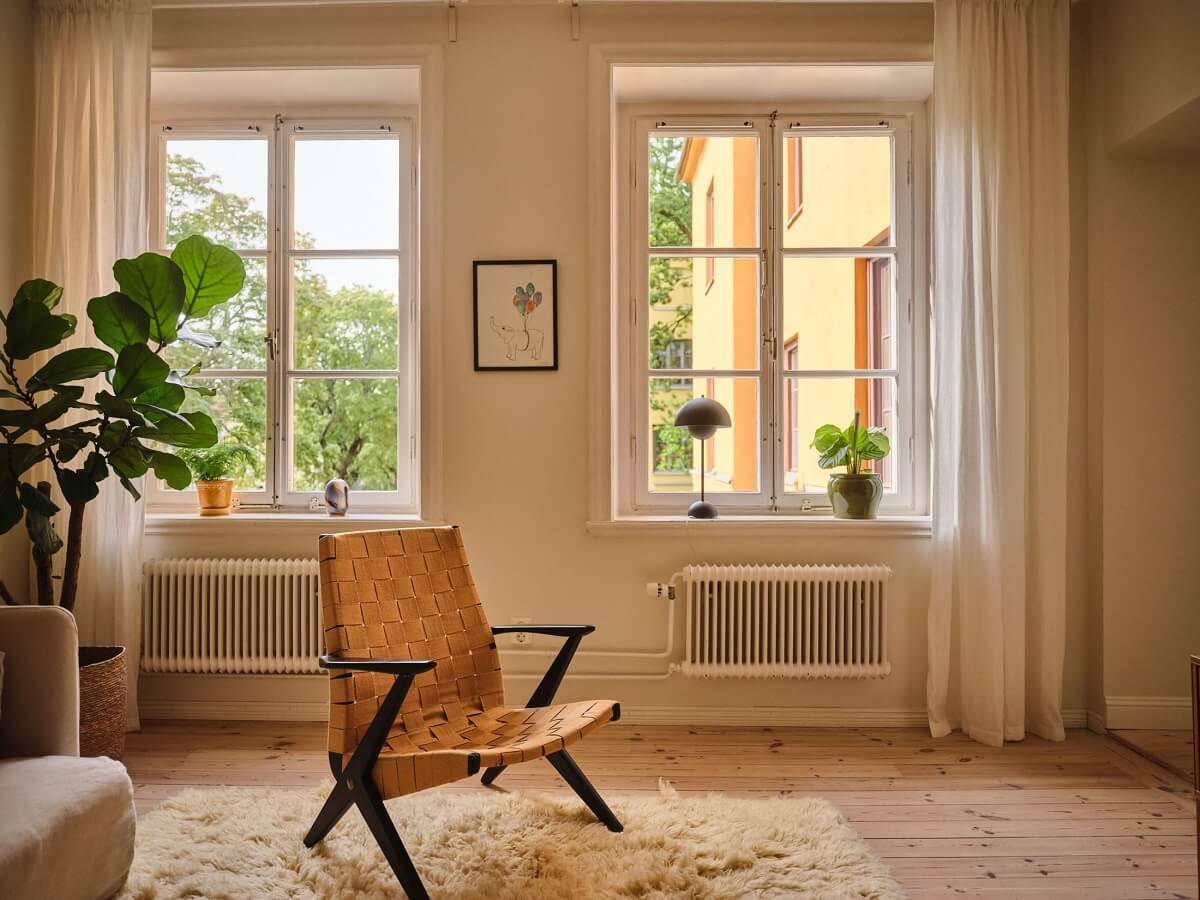 A Light Apartment with a Sage Green Kitchen 2 living room A Light Apartment with a Sage Green Kitchen