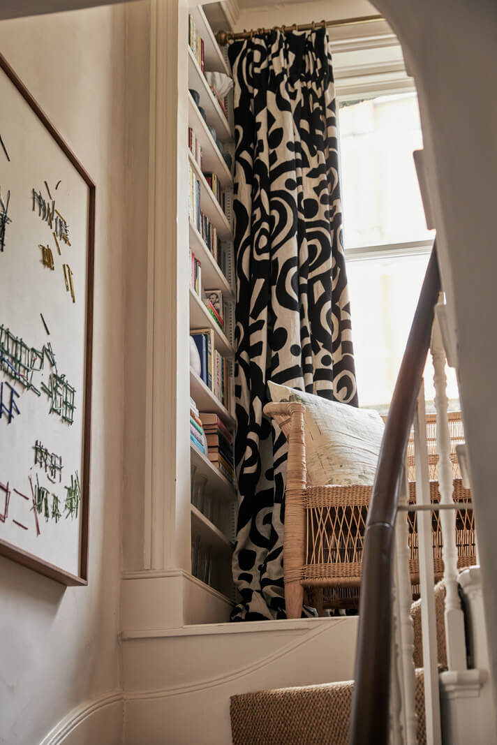 Limewash Paint and Artisan Wallpaper in a London Townhouse 25 reading nook