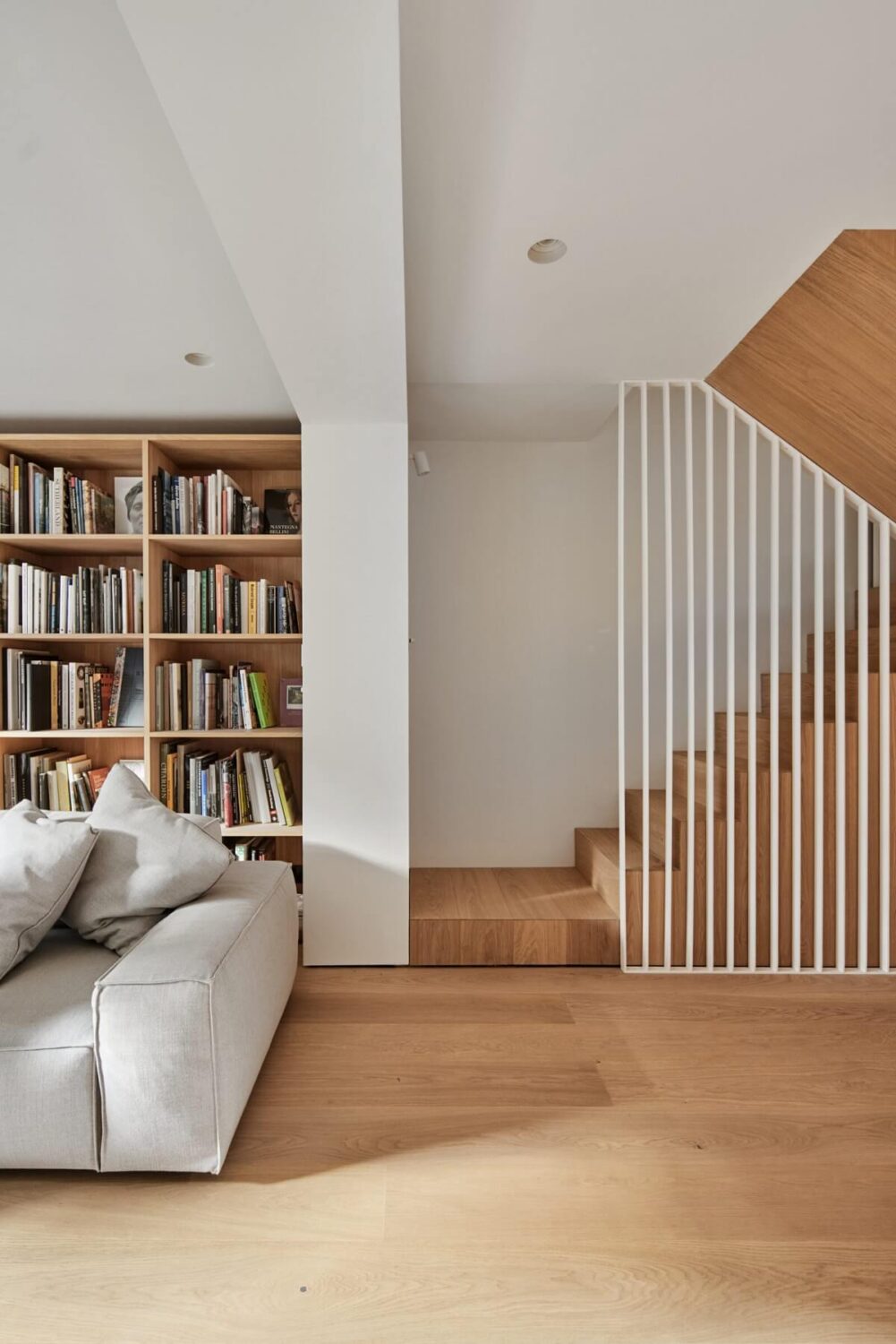A Georgian Townhouse with a Modern Concrete Extension 18 sitting room built in bookcases