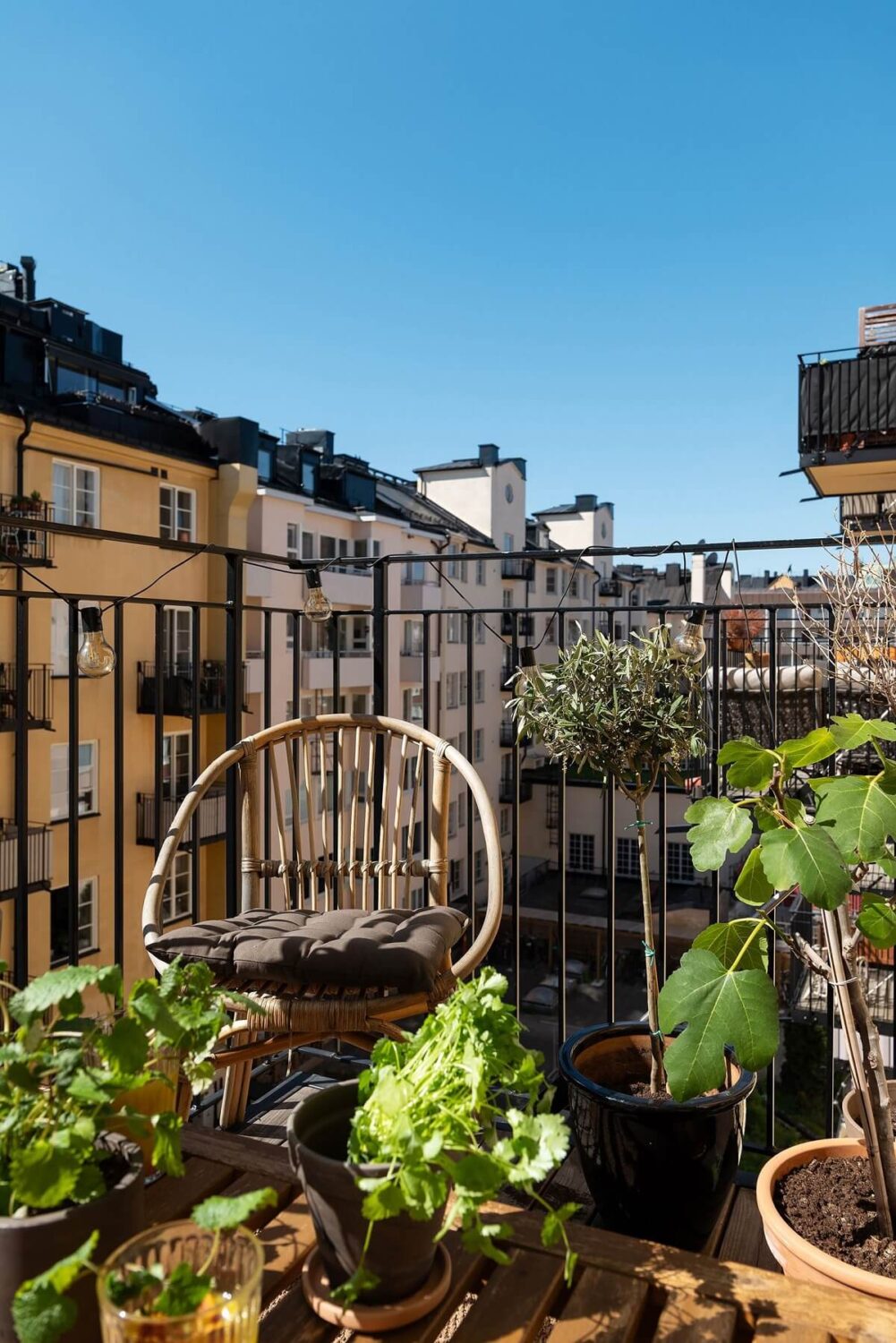 A Renovated Stockholm Apartment with Subtle Color Details 23 balcony view