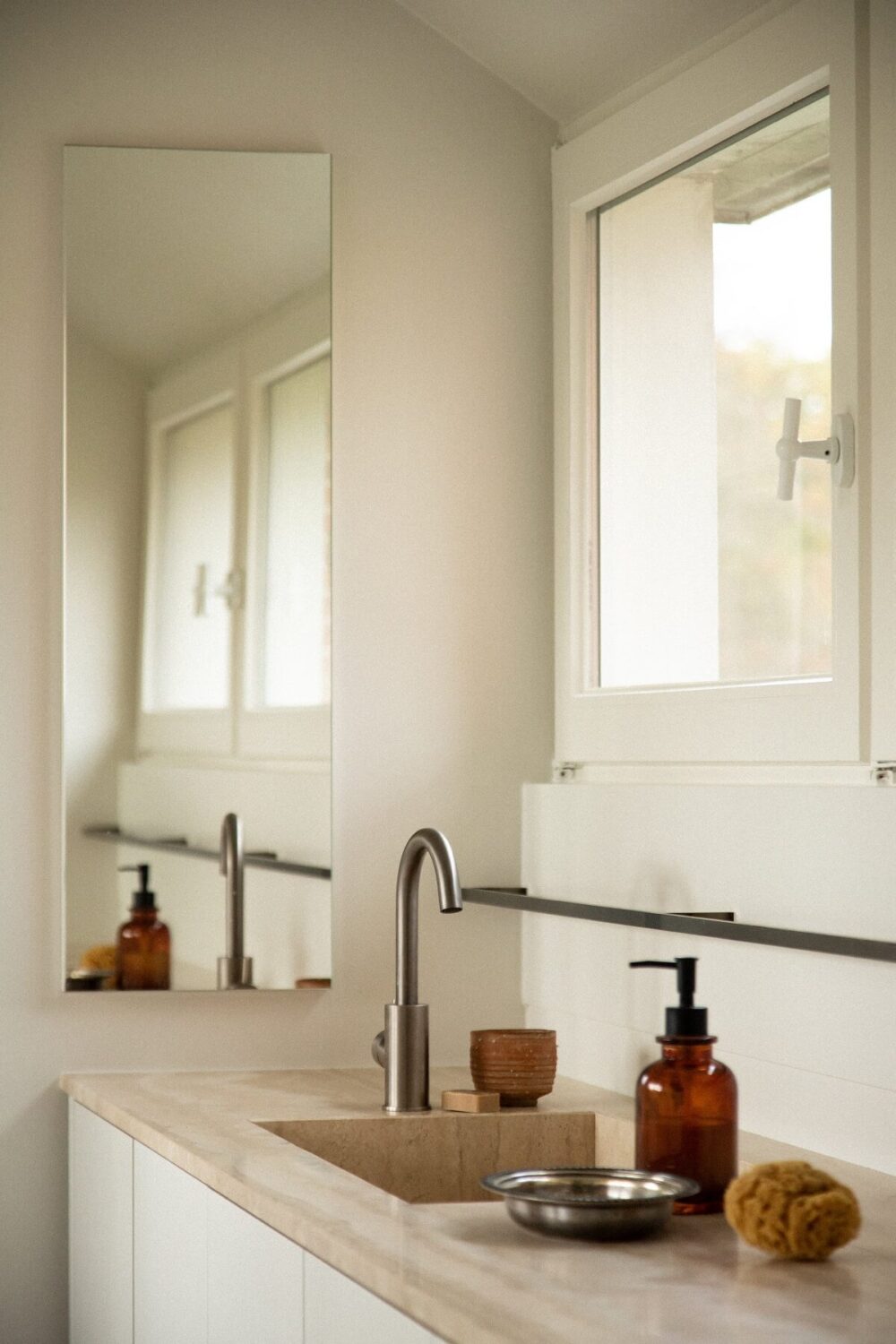 Historic Character and Timeless Elegant Interiors in a Restored Belgian Villa 33 bathroom sink