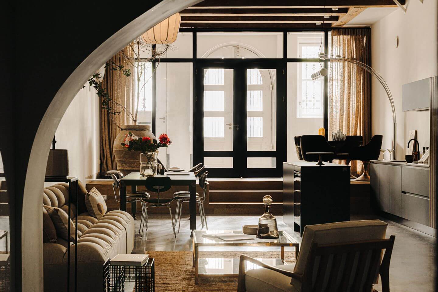 A Modern Apartment in an 18th Century Amsterdam Canal House 14 charming living room