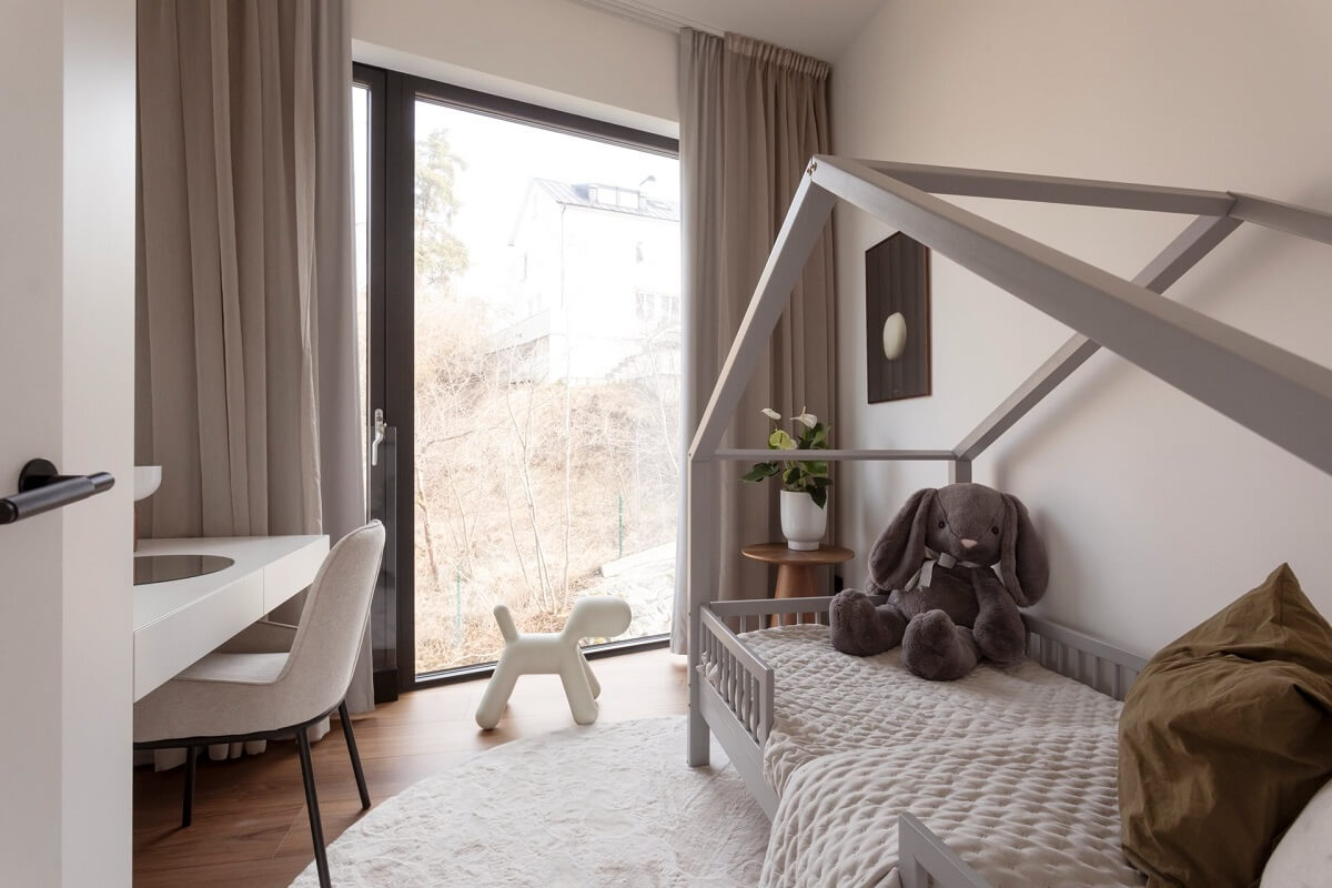 A Luxurious Architect-Designed Villa in Sweden 21 childrens bedroom