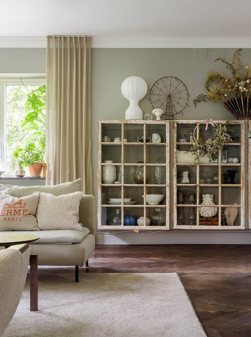 A Beautiful Family Home in a Grand 1930s Villa in Sweden 11 display cabinets