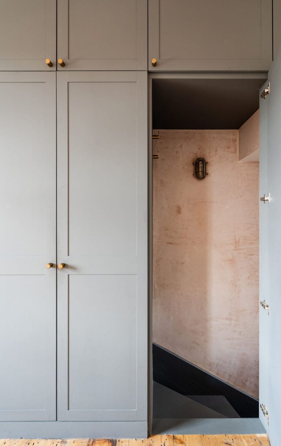 A Stunning Color Palette in an Extended Edwardian House in London 24 entry into pink bathroom