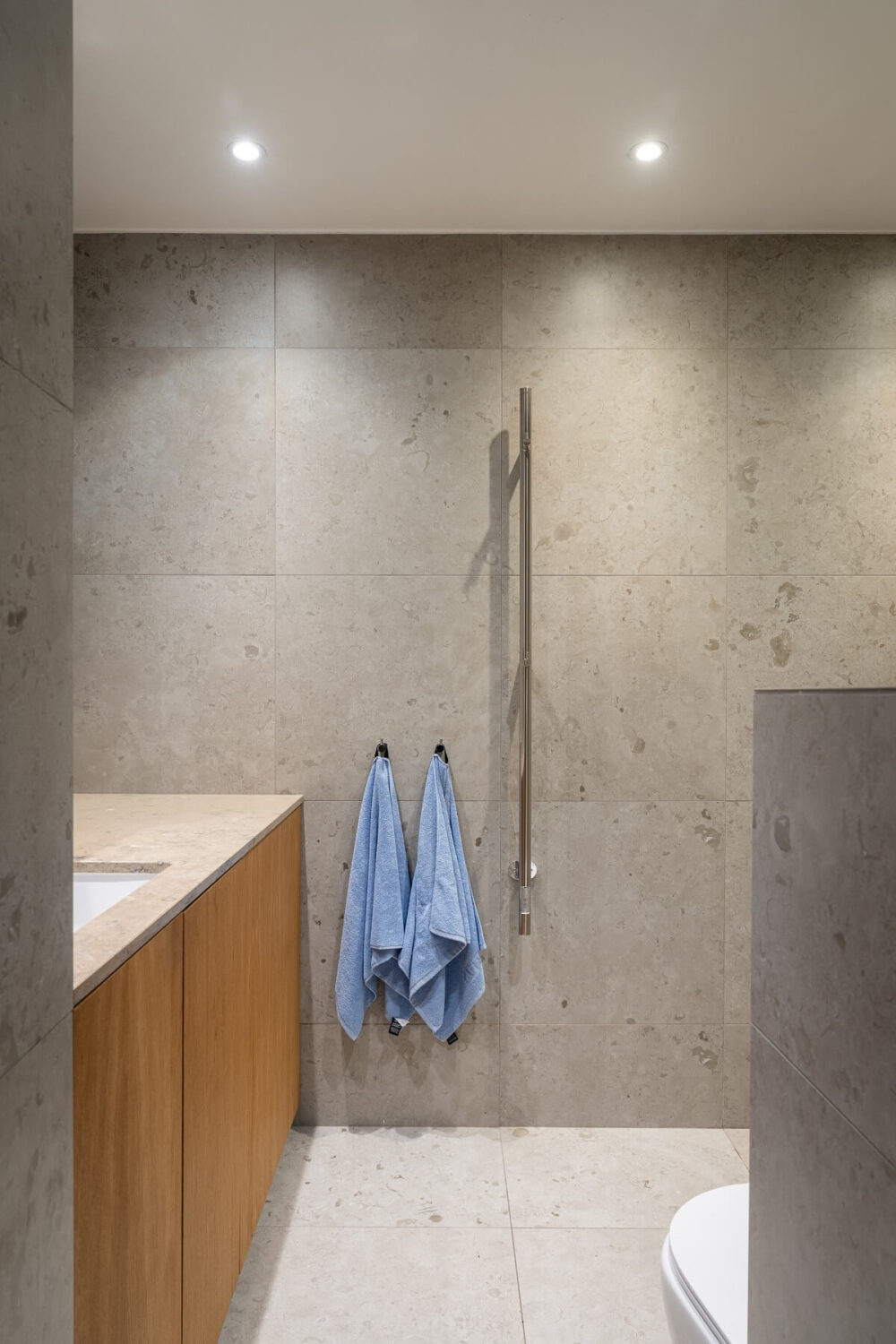 A Renovated Turn-of-the-Century Apartment with Two Bedrooms 20 gray bathroom
