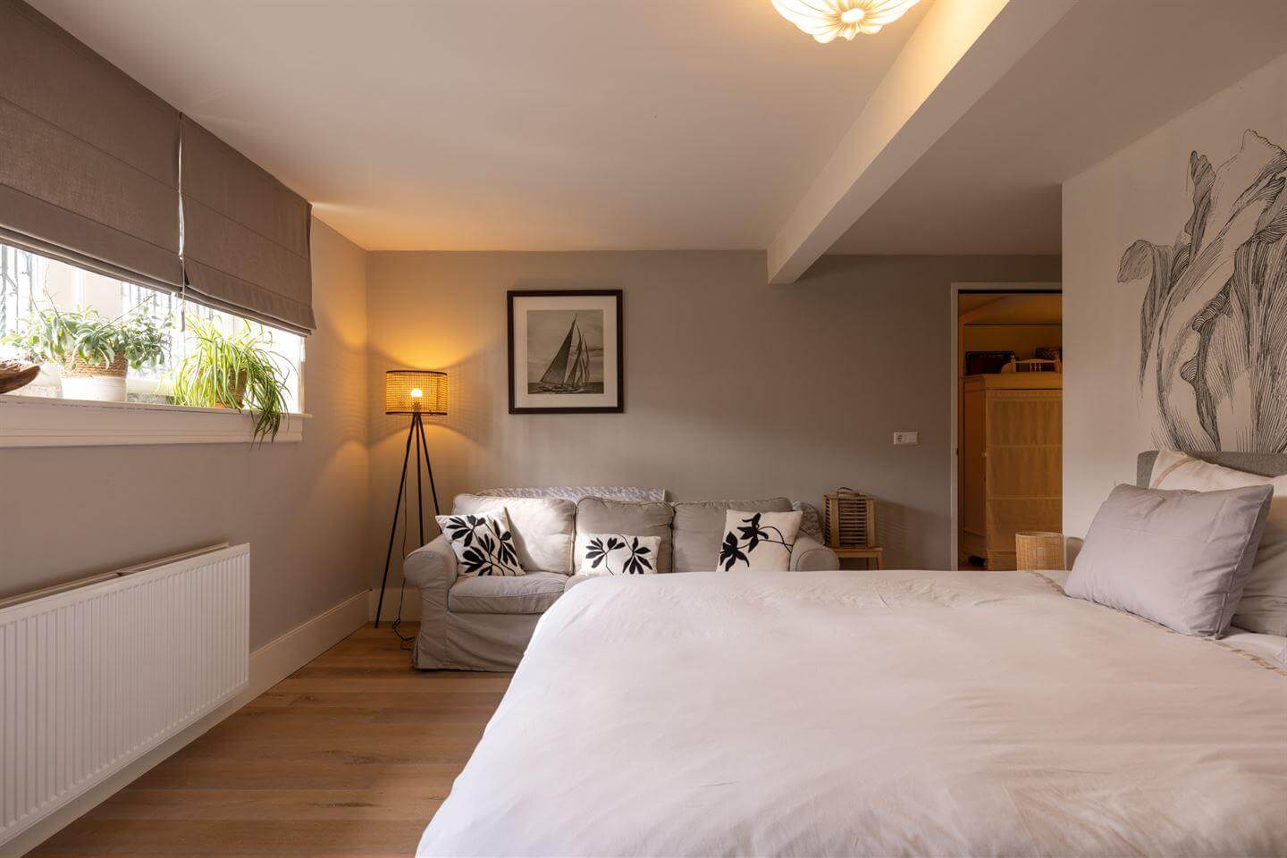 A Modern Duplex Apartment in The Netherlands 10 gray bedroom