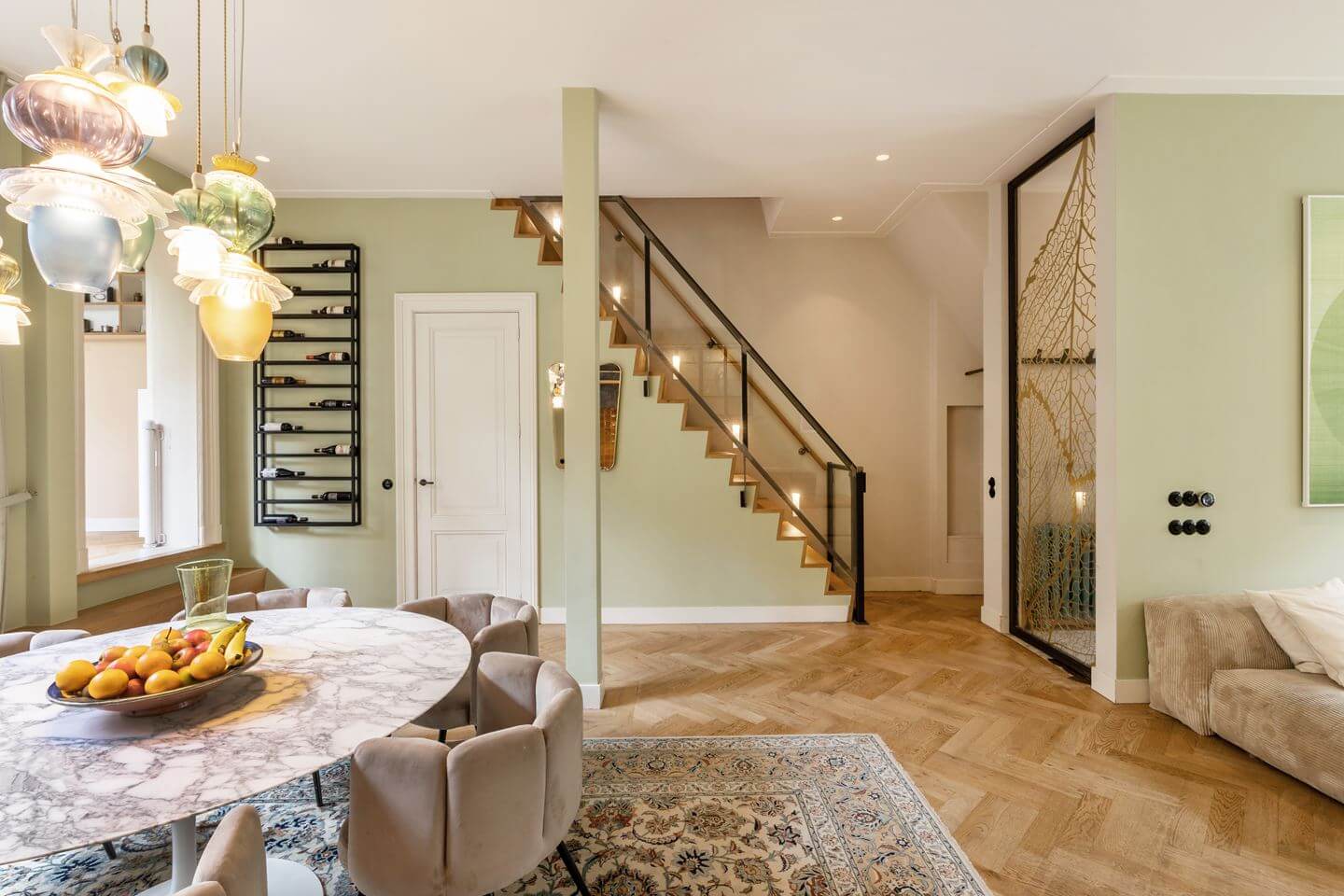 A Beautiful Renovated Duplex Apartment in Amsterdam 11 green open plan living space