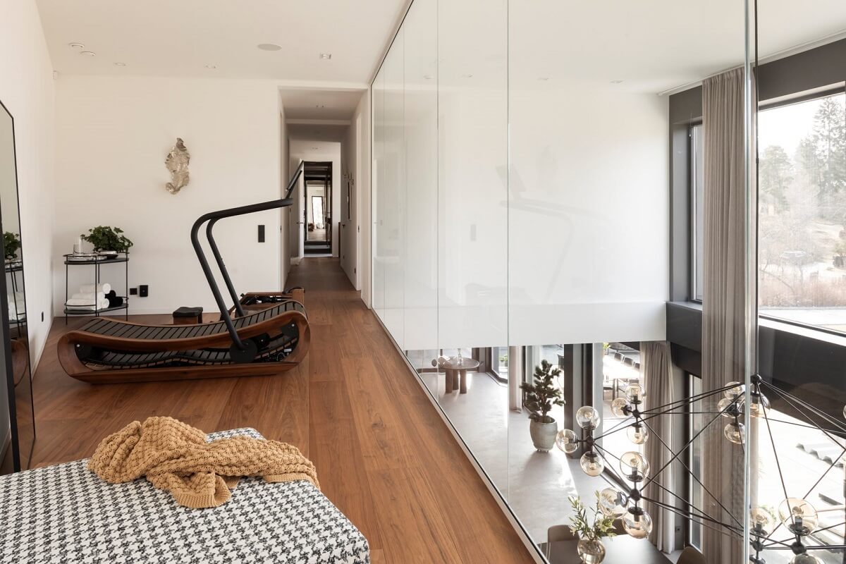 A Luxurious Architect-Designed Villa in Sweden 14 home gym